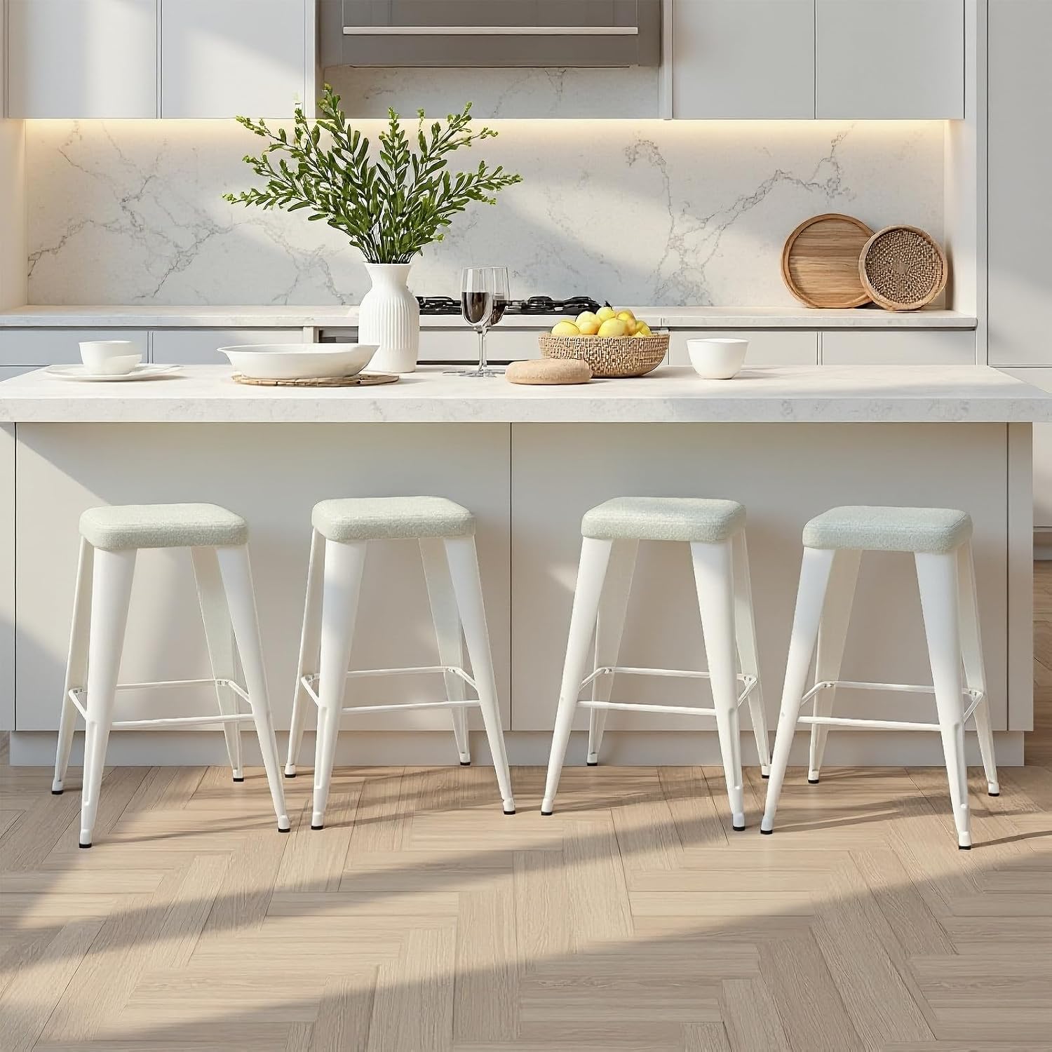 Home Bar Stools - 4'lü Bar Taburesi Seti, 26 inç