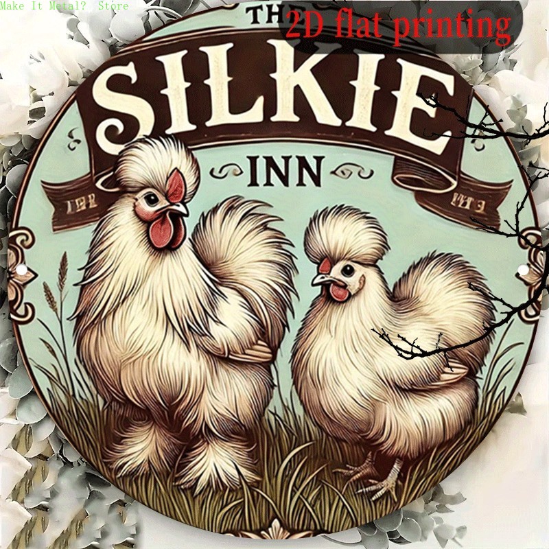 Home Bar Signs - Vintage The Silkie Inn Yuvarlak Teneke