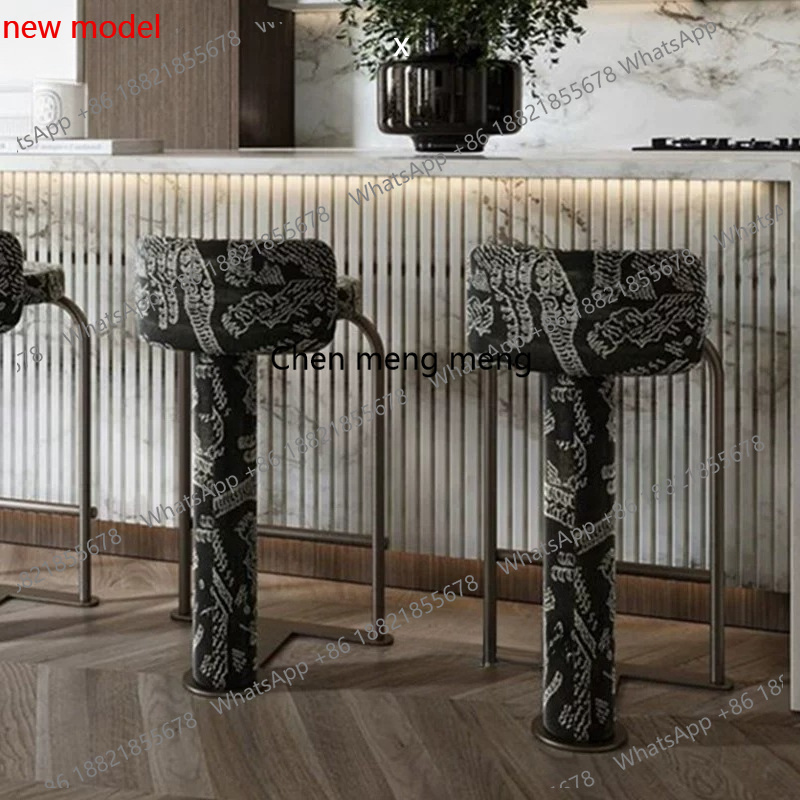 Home Bar Stools - A74Orta Çağ retro ev bar sandalyesi,