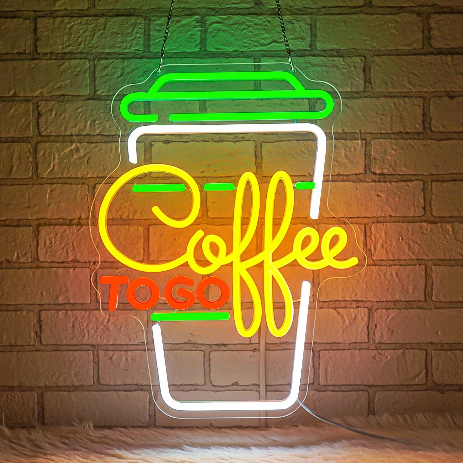 Home Bar And Restaurant - Kahve Neon Tabelası USB Kısılabilir LED
