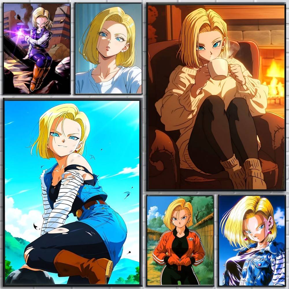 Home Bar Android - Anime DRAGON BALL Android 18 posterleri
