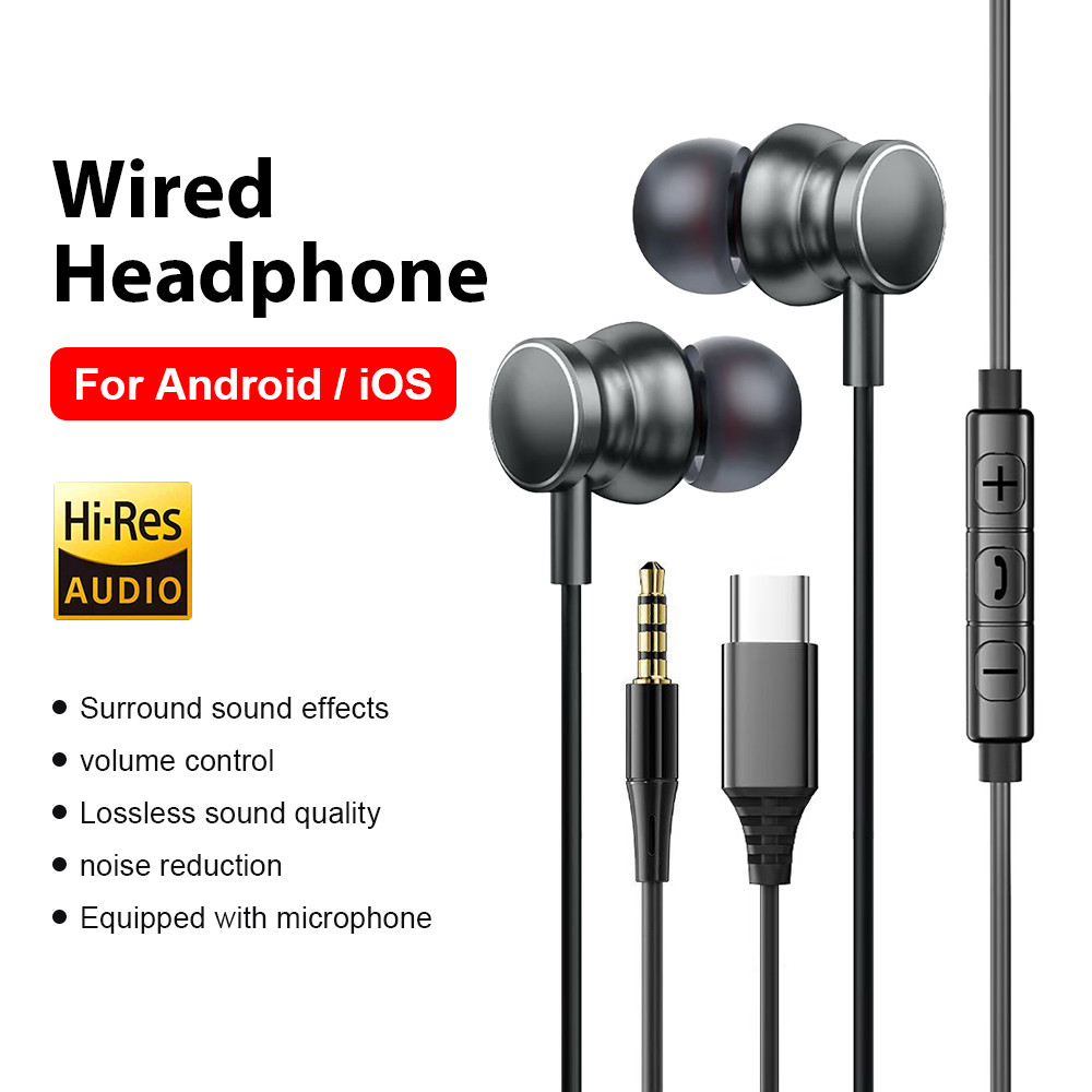 Home Bar Iphone - Tip C Kablolu Kulaklıklar 3.5mm HiFi