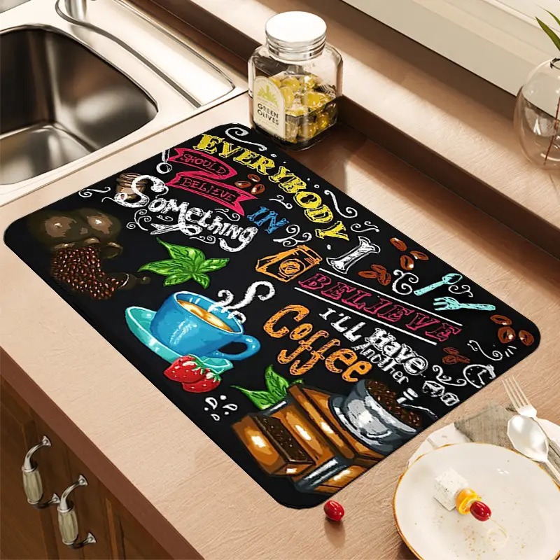 Yaratıcı Kahve Baskılı Mutfak  - Bar Mat Rubber incelemesi ve fiyatı