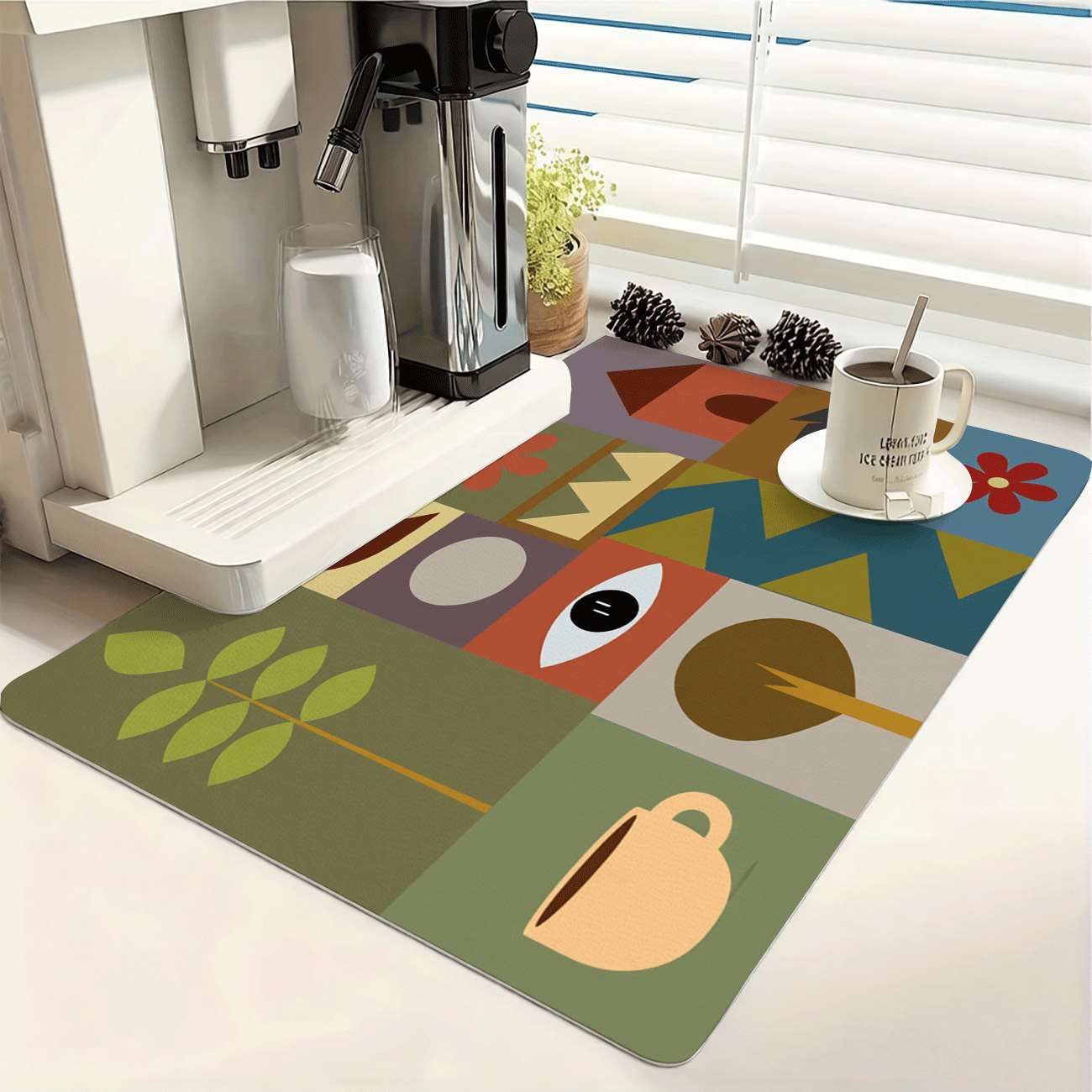 Yüzyıl Ortası Modern Geometrik - Bar Mat Rubber incelemesi ve fiyatı