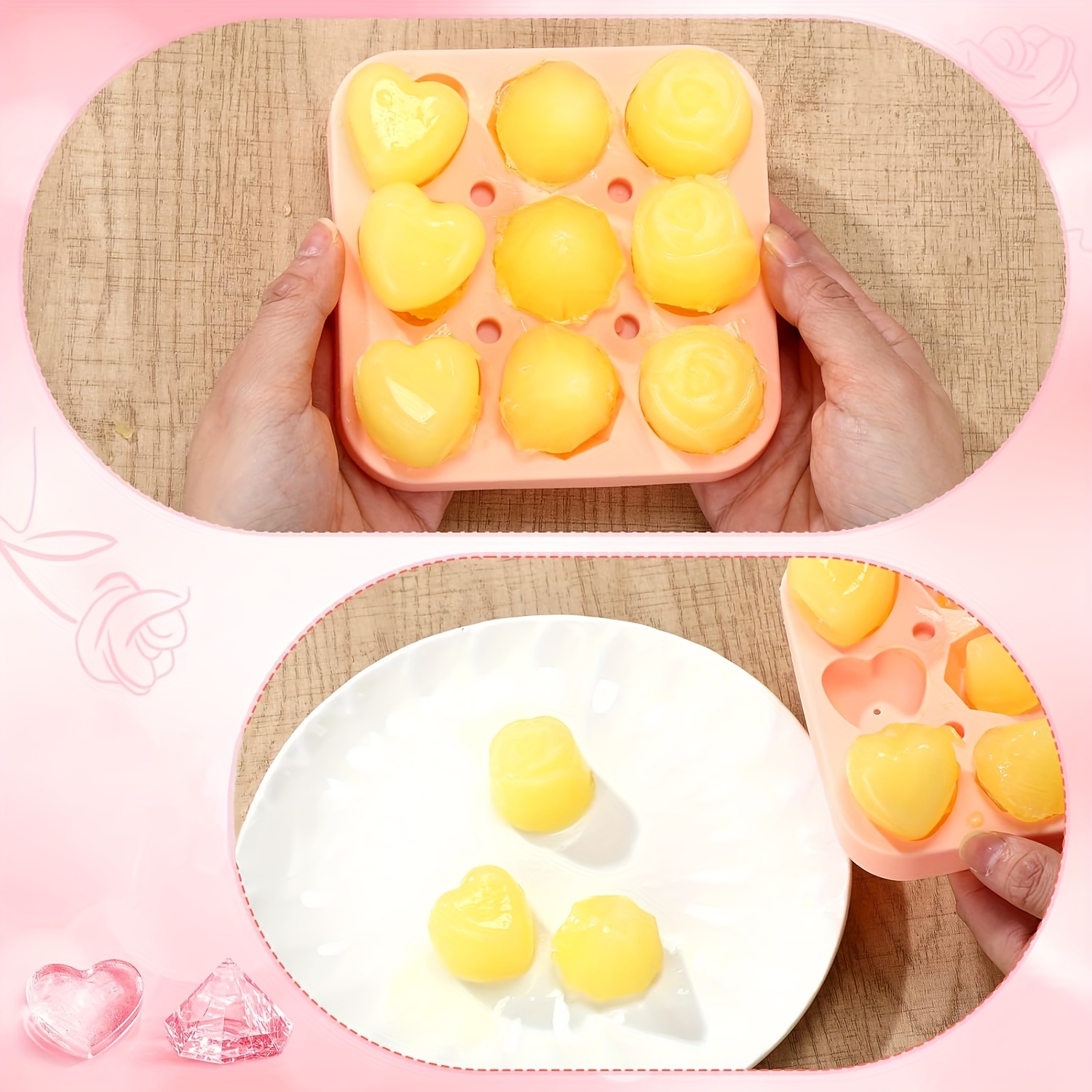 4 Adet Gül Kalp Şeklinde Elmas - Citrus Juicer Bar incelemesi ve fiyatı
