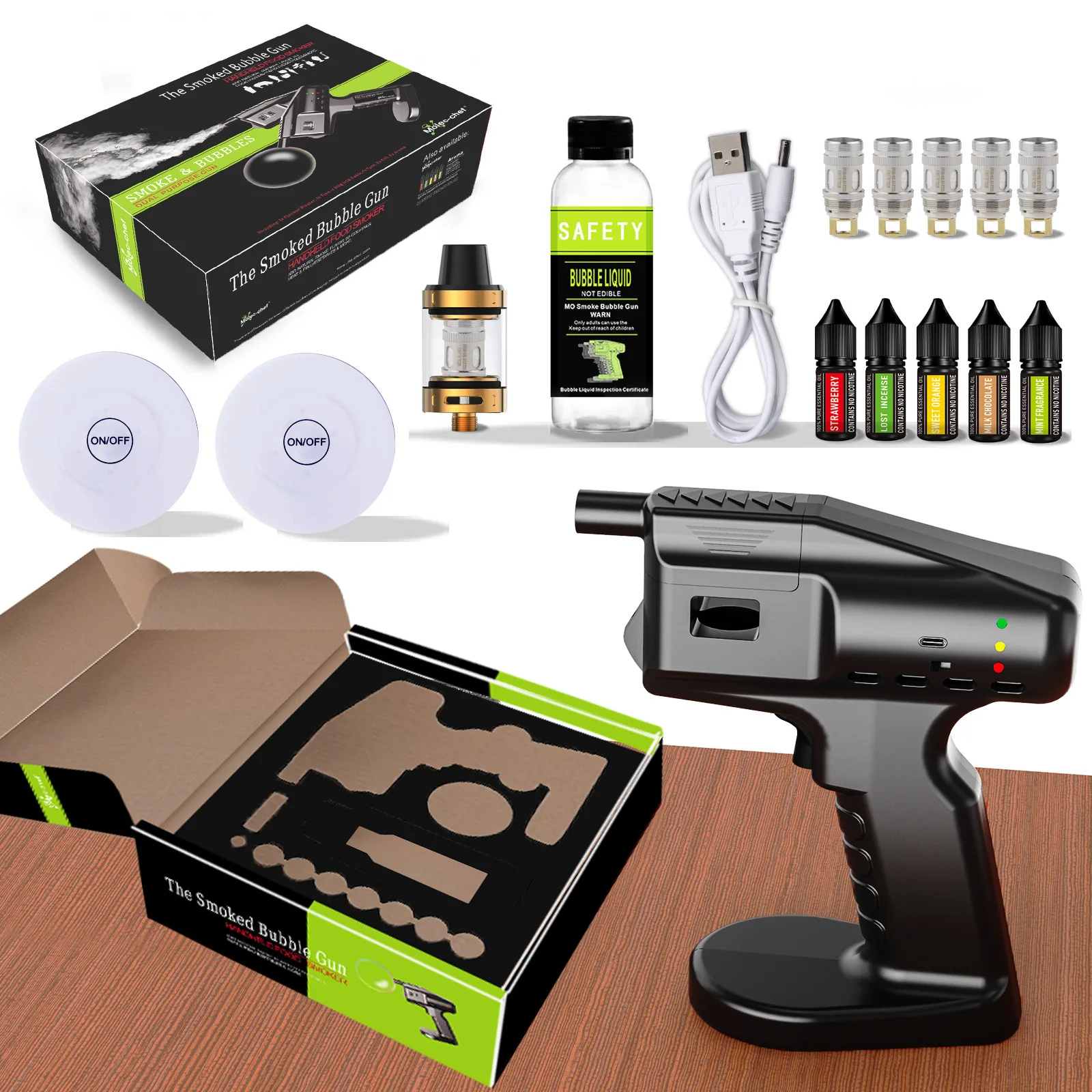 Elektrikli USB lezzet Blaster  - Smoking Gun Kit incelemesi ve fiyatı
